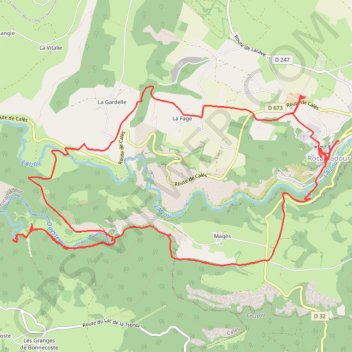Itinéraire ROCAMADOUR 1, distance, dénivelé, altitude, carte, profil, trace GPS