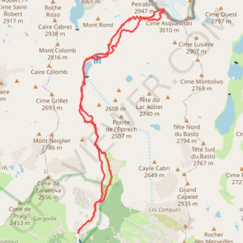 Itinéraire Clapier, distance, dénivelé, altitude, carte, profil, trace GPS