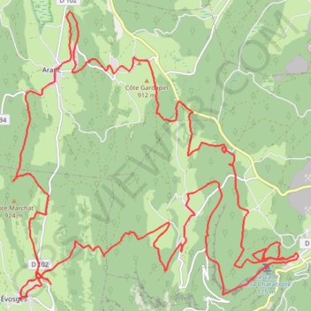 Itinéraire Rando dans le Bugey, distance, dénivelé, altitude, carte, profil, trace GPS