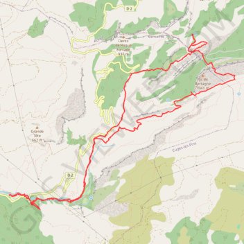 Itinéraire Tour du Vallon du Fauge - Col de Bertagne - Source du Cros, distance, dénivelé, altitude, carte, profil, trace GPS