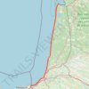 Itinéraire Arcachon to Hendaye - combined route, distance, dénivelé, altitude, carte, profil, trace GPS