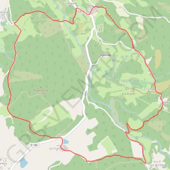 Itinéraire Puy d'Orliac - Veix, distance, dénivelé, altitude, carte, profil, trace GPS