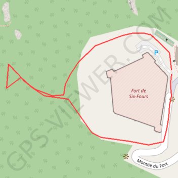 Itinéraire Petit tour fort Six-Fours, distance, dénivelé, altitude, carte, profil, trace GPS