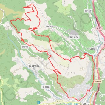 Itinéraire Salagou - Marc Caisso, distance, dénivelé, altitude, carte, profil, trace GPS