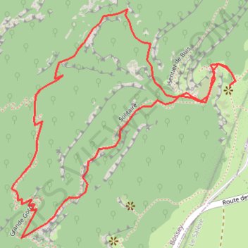 Itinéraire Grand Salève - Boucle par les sentiers des Buses et du Solitaire - T4 (Randonnée Pédestre), distance, dénivelé, altitude, carte, profil, trace GPS