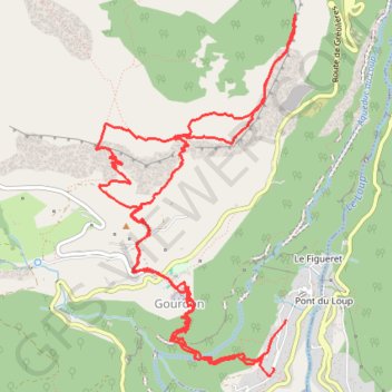 Itinéraire Pont du Loup Cavilore, distance, dénivelé, altitude, carte, profil, trace GPS