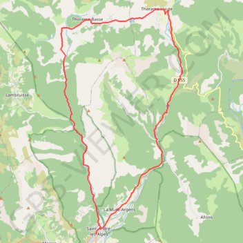 Itinéraire Tour des Thorames, distance, dénivelé, altitude, carte, profil, trace GPS