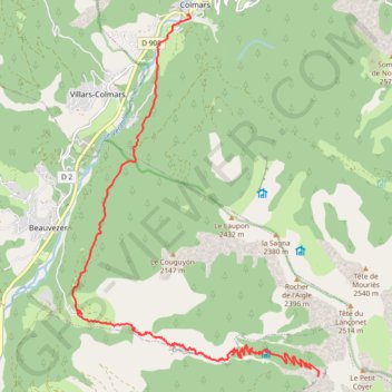 Itinéraire Colmars-les-Alpes - Gorges de Saint-Pierre, distance, dénivelé, altitude, carte, profil, trace GPS