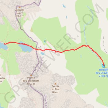 Itinéraire RSPG Des Drayères au coldes Rochilles, distance, dénivelé, altitude, carte, profil, trace GPS