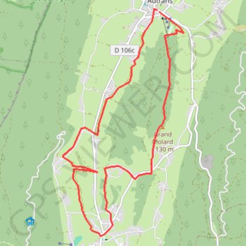Itinéraire Meaudre par les tremplins de sauts, distance, dénivelé, altitude, carte, profil, trace GPS