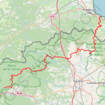 Itinéraire Pyrenees1, distance, dénivelé, altitude, carte, profil, trace GPS