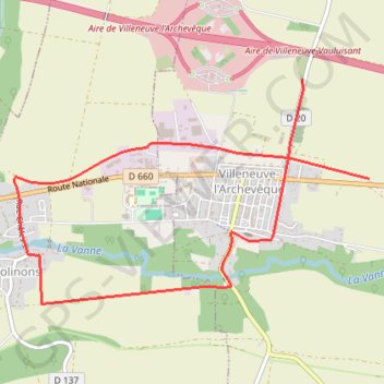 Itinéraire À la découverte autour de Villeneuve-l'Archevêque, distance, dénivelé, altitude, carte, profil, trace GPS