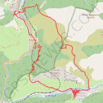 Itinéraire Tende - Col de Boselia - La Brigue - Col de Loubaïra, distance, dénivelé, altitude, carte, profil, trace GPS