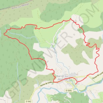 Itinéraire Col de la Croisette - Barret-sur-Méouge, distance, dénivelé, altitude, carte, profil, trace GPS