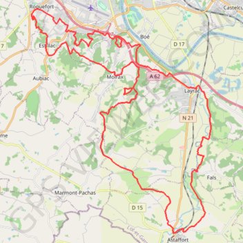 Itinéraire Rando en Brulhois, distance, dénivelé, altitude, carte, profil, trace GPS