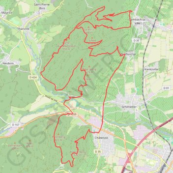Itinéraire Randuro dans le Bas-Rhin, distance, dénivelé, altitude, carte, profil, trace GPS