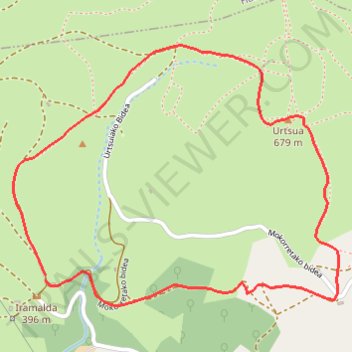 Itinéraire Mont Ursuya en circuit depuis le col d'Iramalda, distance, dénivelé, altitude, carte, profil, trace GPS