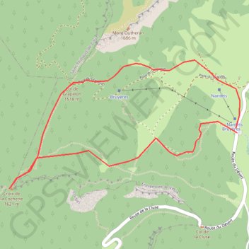Itinéraire Pointe de la Cochette (Entremont le Vieux), distance, dénivelé, altitude, carte, profil, trace GPS