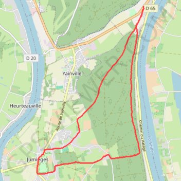 Itinéraire Rando à Duclair, distance, dénivelé, altitude, carte, profil, trace GPS