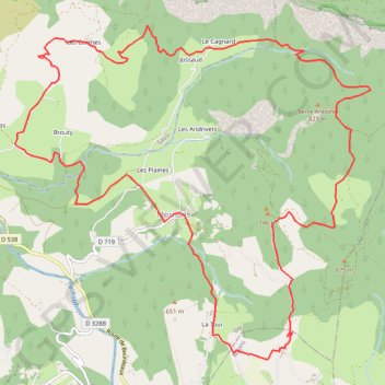 Itinéraire Serre Antoine, distance, dénivelé, altitude, carte, profil, trace GPS
