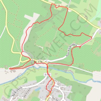 Itinéraire RABLAY SUR LAYON, distance, dénivelé, altitude, carte, profil, trace GPS