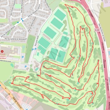 Itinéraire golf st lazare déc 2015, distance, dénivelé, altitude, carte, profil, trace GPS
