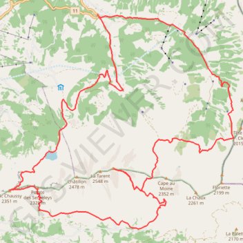 Itinéraire Barlatay, distance, dénivelé, altitude, carte, profil, trace GPS
