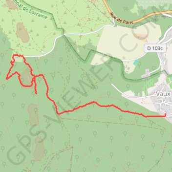 Itinéraire Vaux - Bois-la-Dame, distance, dénivelé, altitude, carte, profil, trace GPS