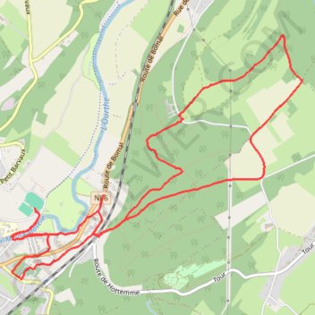 Itinéraire Barvaux Sur Ourthe - Province du Luxembourg - Belgique, distance, dénivelé, altitude, carte, profil, trace GPS