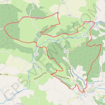 Itinéraire Aurignac - Boussan, distance, dénivelé, altitude, carte, profil, trace GPS