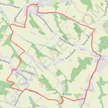 Itinéraire Corronsac, distance, dénivelé, altitude, carte, profil, trace GPS