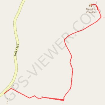 Itinéraire Vom Lago Pehoe zum Aussichtspunkt "Mirador Cóndor", distance, dénivelé, altitude, carte, profil, trace GPS