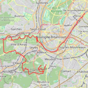 Itinéraire EcoTrail Paris 2023 Trail 30km, distance, dénivelé, altitude, carte, profil, trace GPS