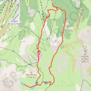 Itinéraire Les lacs Merlet en boucle, distance, dénivelé, altitude, carte, profil, trace GPS