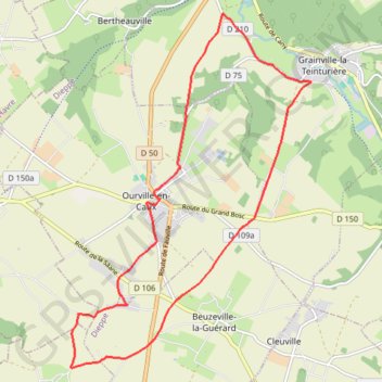 Itinéraire Chez le roi des Canaries - Ourville-en-Caux, distance, dénivelé, altitude, carte, profil, trace GPS