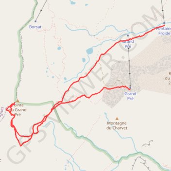 Itinéraire Aiguille du Grand Pré, distance, dénivelé, altitude, carte, profil, trace GPS