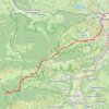 Itinéraire 01_Lourdes-ColSaucède, distance, dénivelé, altitude, carte, profil, trace GPS