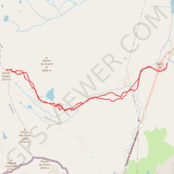 Itinéraire Monts Telliers, distance, dénivelé, altitude, carte, profil, trace GPS