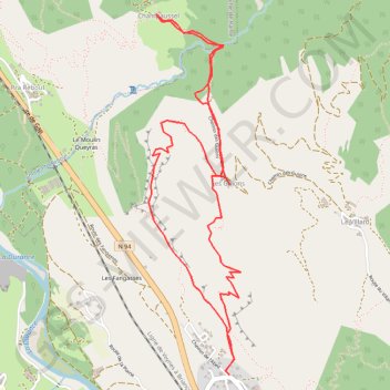 Itinéraire Les Guions - Champaussel par les thurifères, distance, dénivelé, altitude, carte, profil, trace GPS