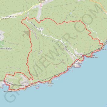 Itinéraire Chemin des Douaniers - Le Rove, distance, dénivelé, altitude, carte, profil, trace GPS