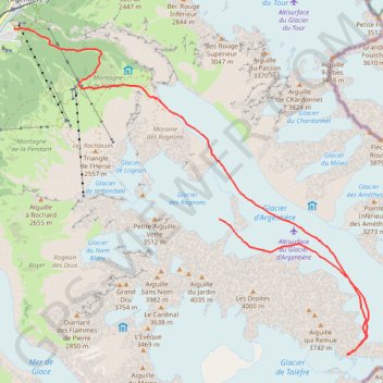 Itinéraire Pointe Eales, distance, dénivelé, altitude, carte, profil, trace GPS