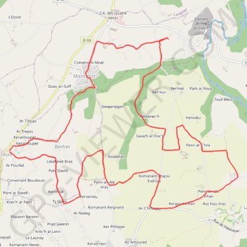Itinéraire Confort-Berhet, distance, dénivelé, altitude, carte, profil, trace GPS