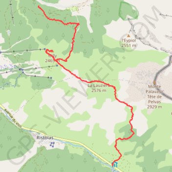 Itinéraire GR58 - La Monta-Le Roux par crêtes, distance, dénivelé, altitude, carte, profil, trace GPS