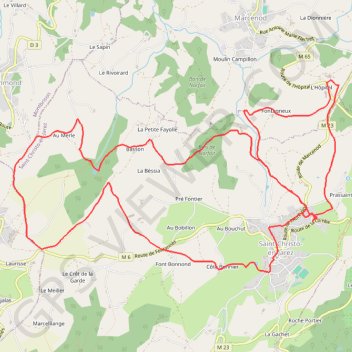 Itinéraire Saint-christo, distance, dénivelé, altitude, carte, profil, trace GPS