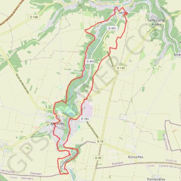 Itinéraire Mereville, distance, dénivelé, altitude, carte, profil, trace GPS