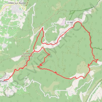 Itinéraire L'Adrenier - Méthamis, distance, dénivelé, altitude, carte, profil, trace GPS