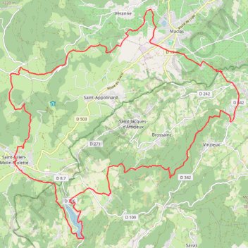 Itinéraire Lac du Ternay (Pilat), distance, dénivelé, altitude, carte, profil, trace GPS