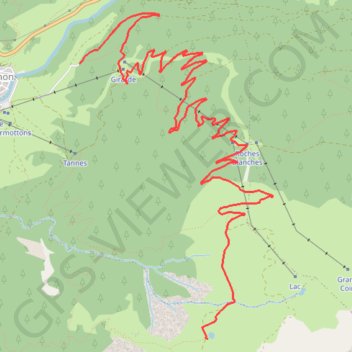 Itinéraire Piste Erellaz, distance, dénivelé, altitude, carte, profil, trace GPS