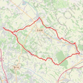 Itinéraire 🚴 Trace, boucle de Fronton, distance, dénivelé, altitude, carte, profil, trace GPS