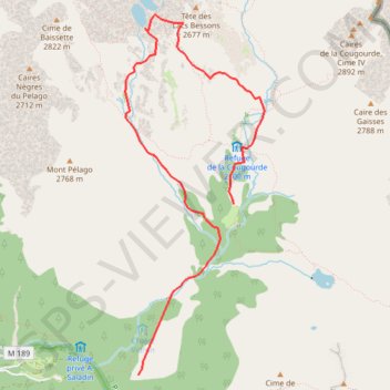 Itinéraire Lac Besson, distance, dénivelé, altitude, carte, profil, trace GPS